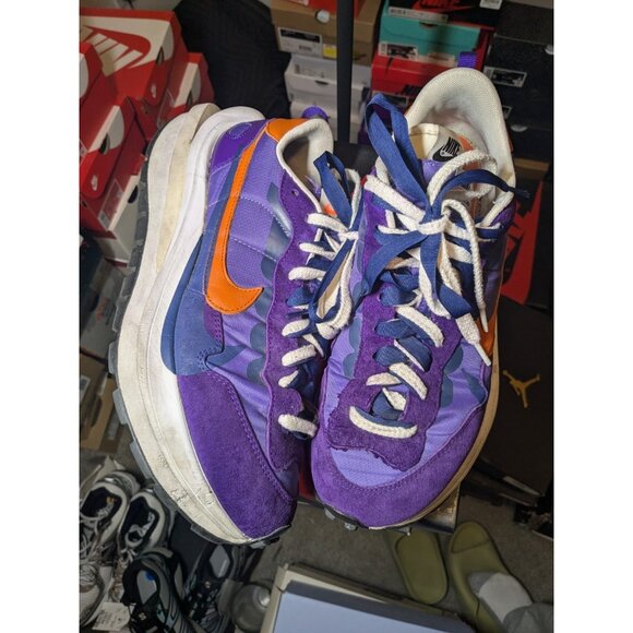 Nike sacai x VaporWaffle Dark Iris Size 9 US Men Used No Original Box DD1875-500 - Picture 1 of 9